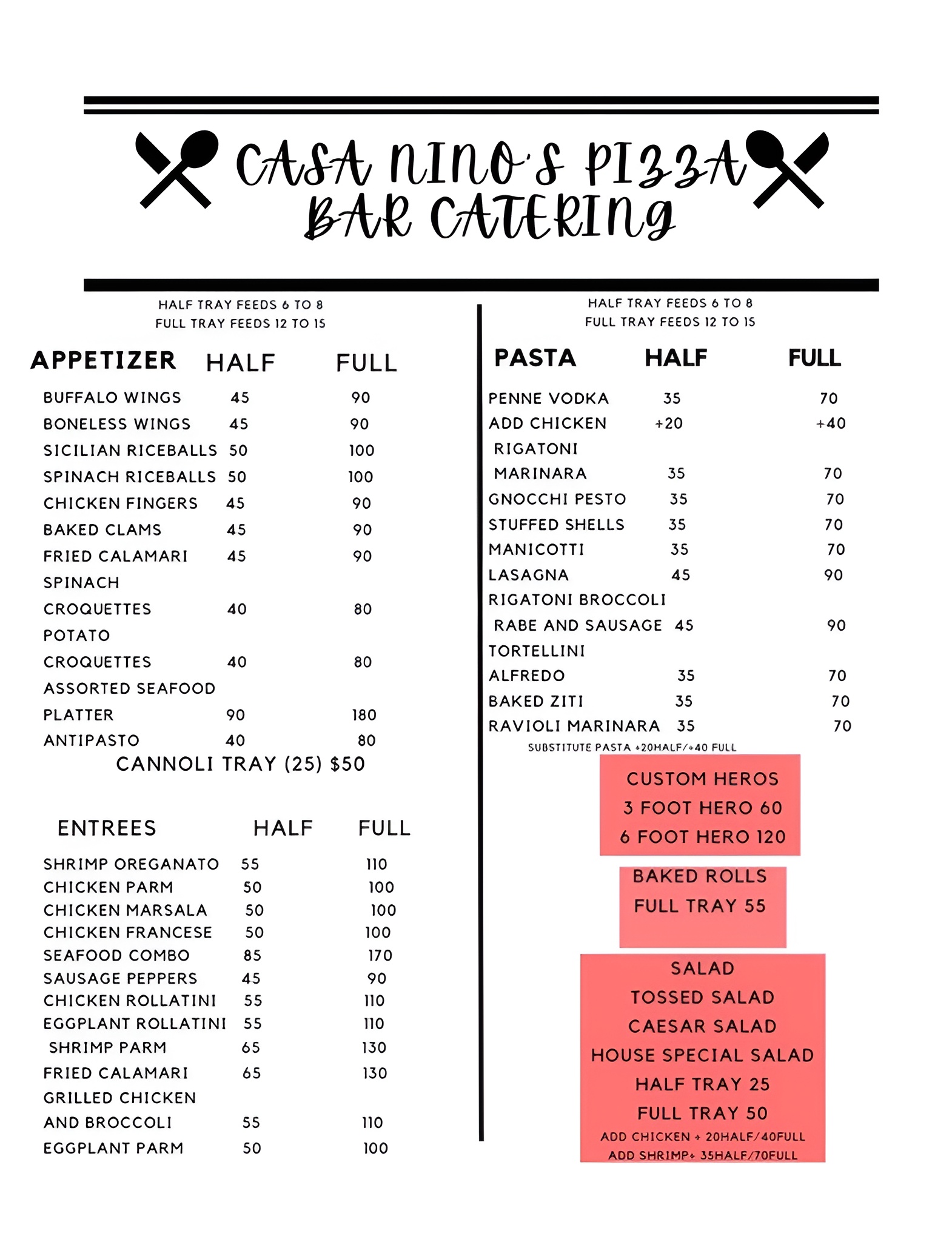 Casa Nino's Holiday Catering