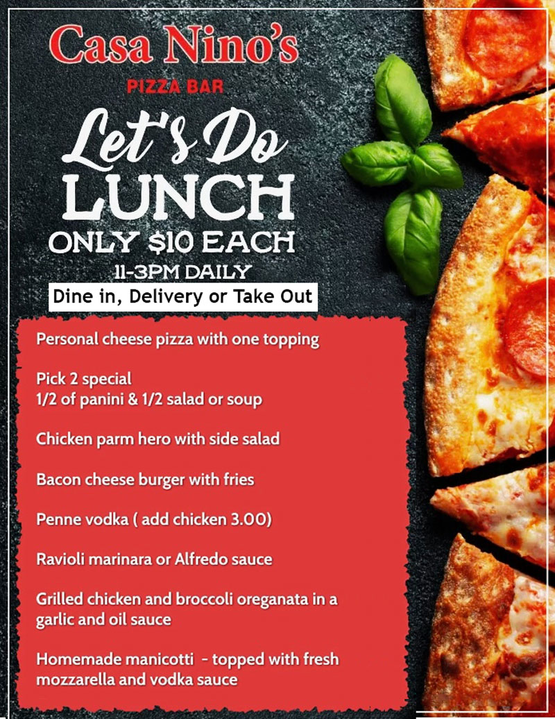 Casa Nino's Lunch Specials