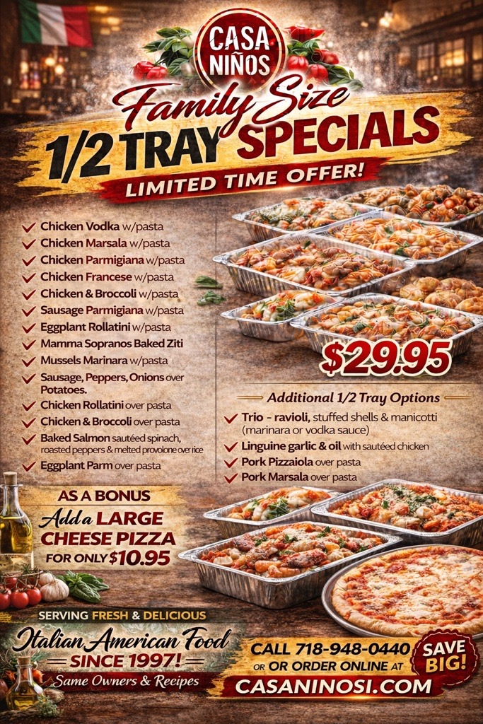 Family Size Tray Specials
